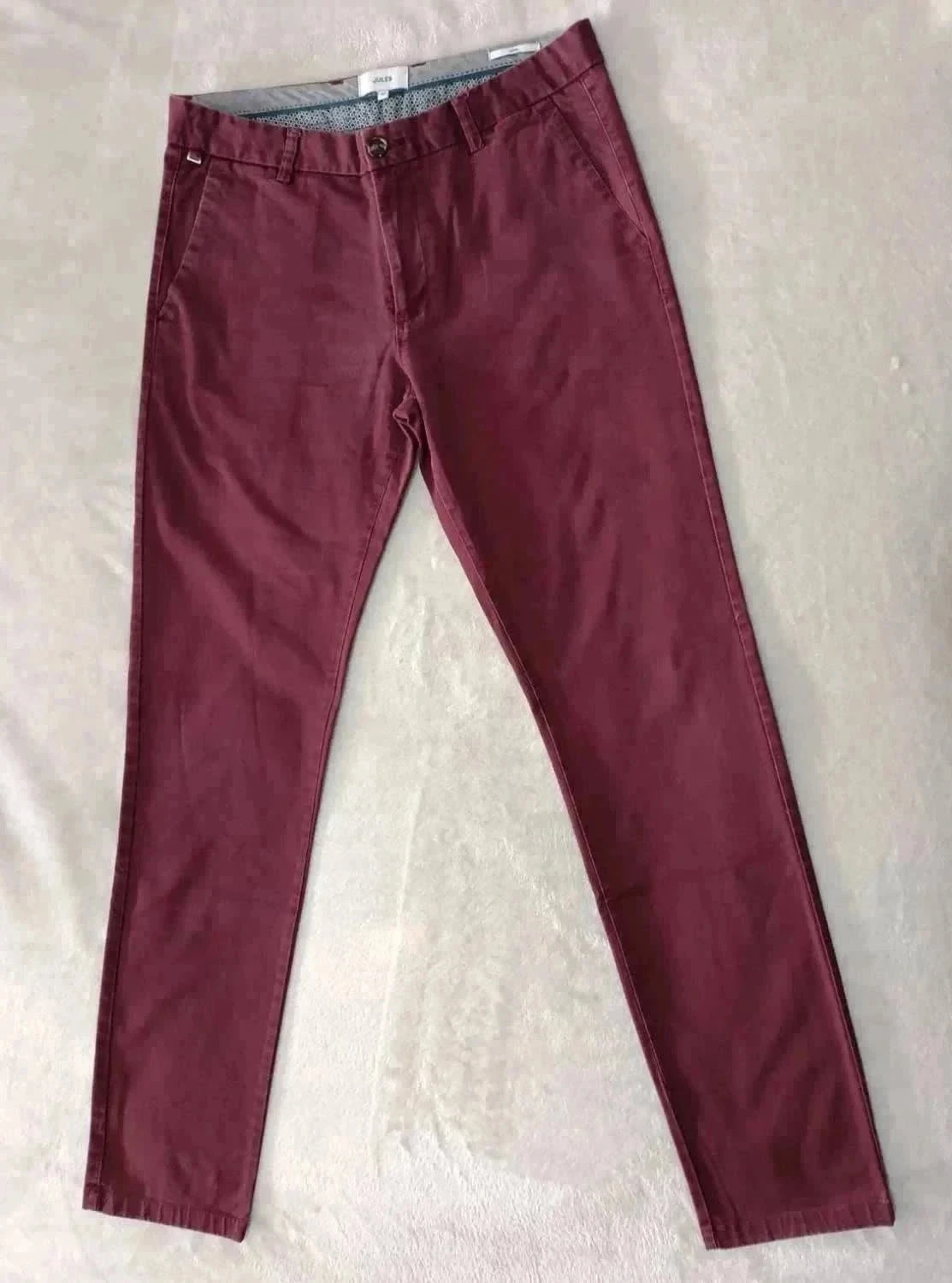 Pantalón chino Jules slim burdeos Talla 40 – photo 3